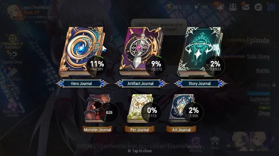Epic Seven Accounts Global|UnVerif|2 ML(Rhianna&Luciel,BW Iseria)+Baal image 3