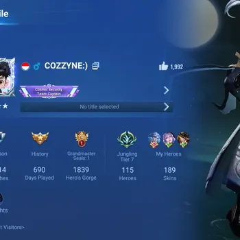 Honor of Kings Accounts Rare Skin Global|115H 189S|Limited:Kongming|ShanHai:Li Xin&Xiao Qiao|Legend:Dian Wei,Lam,Sun
