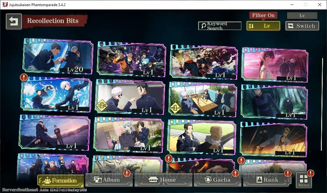 Jujutsu Kaisen: Phantom Parade Accounts SEA |PR 11|4,4K Cube|11 SSR 2 Limited|Executioner image 4