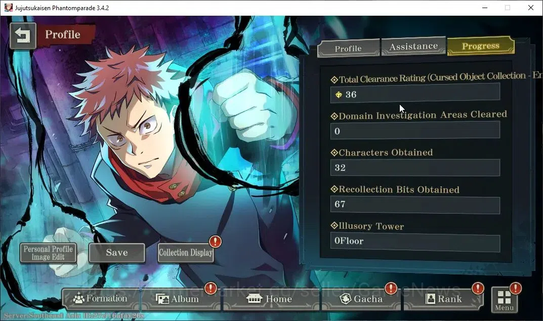 Jujutsu Kaisen: Phantom Parade Accounts SEA |PR 11|4,4K Cube|11 SSR 2 Limited|Executioner image 7
