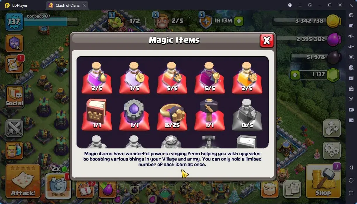 Clash of Clans Accounts High-End TH14-BH8 | LVL143 | BK66,AQ71,MP45,GW51,RC27 | BM12 |3 Legendary & 2 Gold skins | Gem1137 5