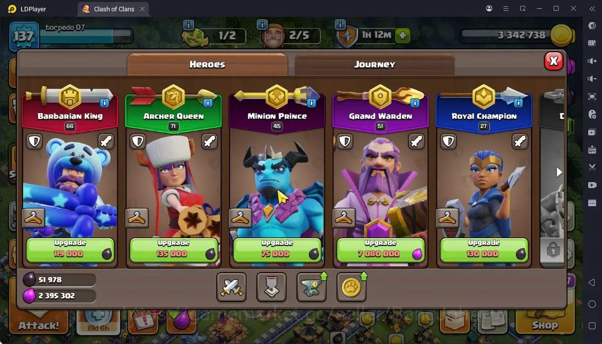 Clash of Clans Accounts High-End TH14-BH8 | LVL143 | BK66,AQ71,MP45,GW51,RC27 | BM12 |3 Legendary & 2 Gold skins | Gem1137 8