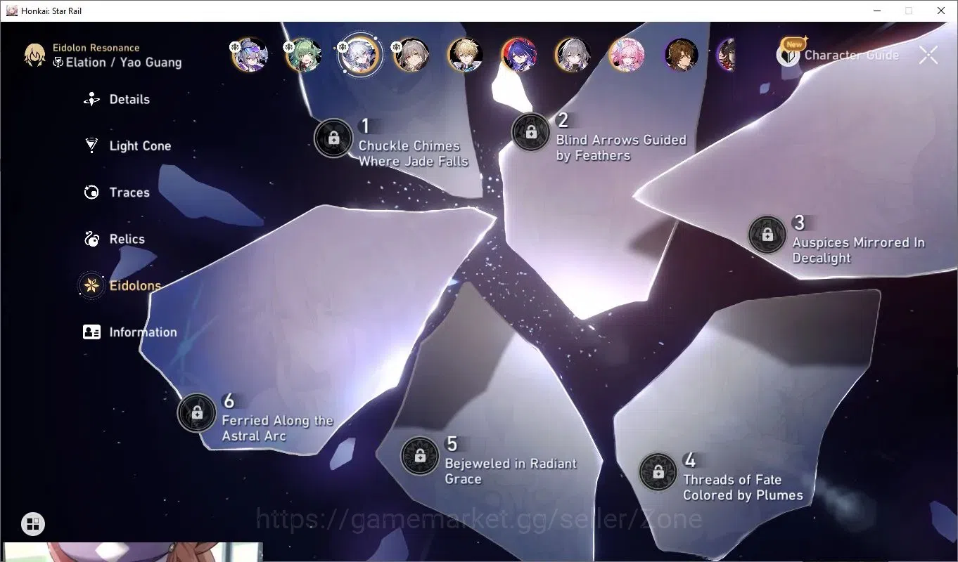 Honkai Star Rail Accounts End Game ASIA|Silver Wolf Lv60 E1|Huohuo Lv60|Yao Guang Lv60|Lucy Lv60|7 Star Rail Pass|1044 5