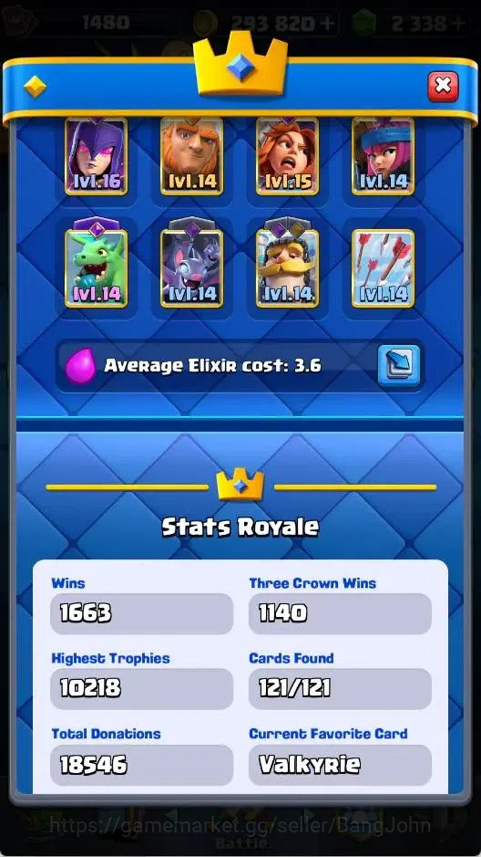 Clash Royale Accounts Mobile |KTL 15|Trophy 10216|Card 121|3 Max (Witch, image 19