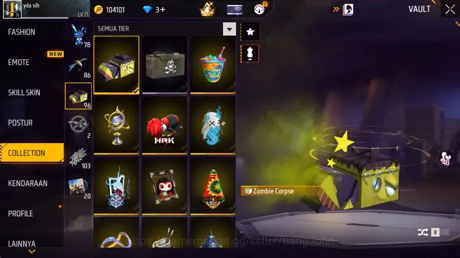 Free Fire Accounts Indonesia | 2 Evo: AK47-Blue FlameDraco&M1887-Ster image 17
