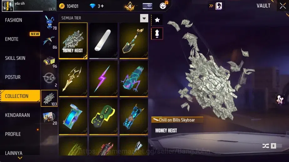 Free Fire Accounts Indonesia | 2 Evo: AK47-Blue FlameDraco&M1887-Ster image 18