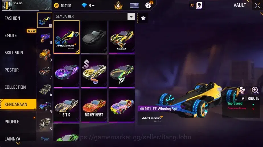Free Fire Accounts Indonesia | 2 Evo: AK47-Blue FlameDraco&M1887-Ster image 19