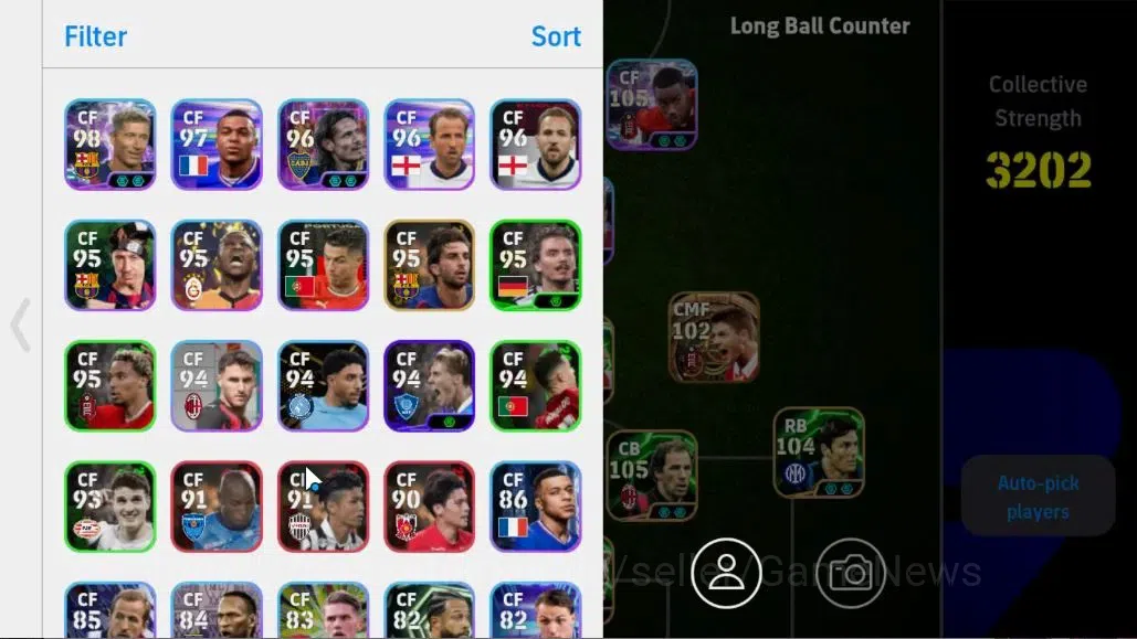 eFootball Accounts Android|Big Time Steven Gerrard,Alexander Isak,Vit image 2