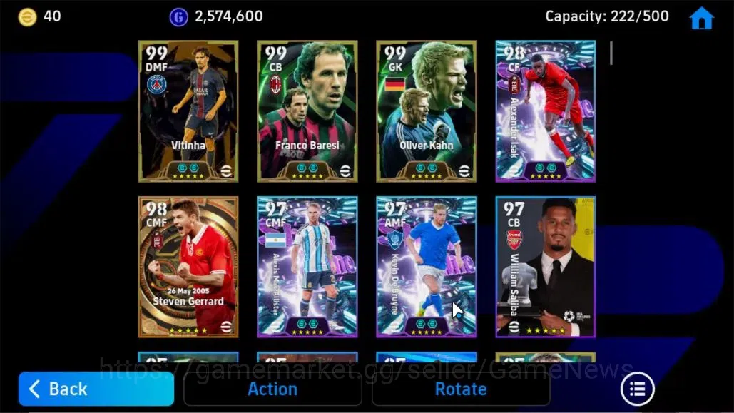 eFootball Accounts Android|Big Time Steven Gerrard,Alexander Isak,Vit image 5