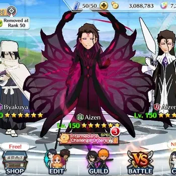 Bleach: Brave Souls Accounts Starter Global|Starter|57K BP + 7K Orb|Fresh Story|Byakuya Lv200, Aizen Lv150, Aizen Lv150