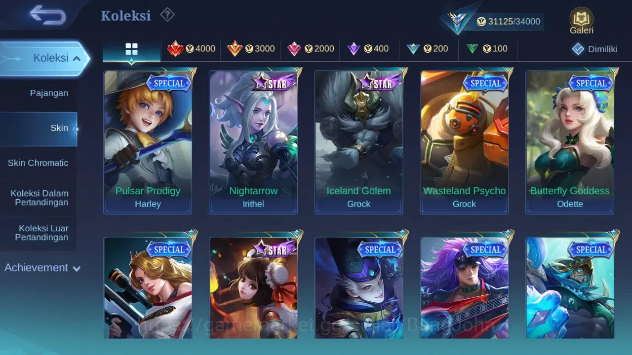 Mobile Legends: Bang Bang Accounts GLOBAL Hero 99 Skin 168 | Luckybox Gatot | Dtamer image 7