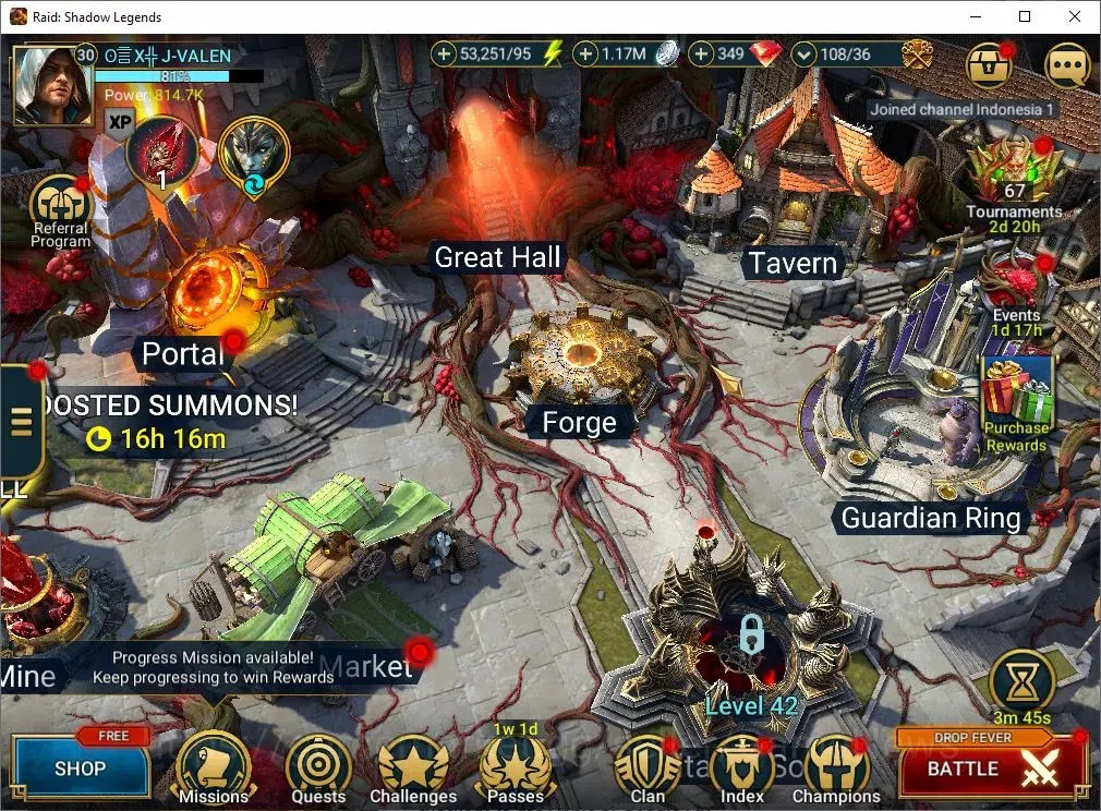 Raid: Shadow Legends Accounts Mid-Game Lv 30|814K Power|17 1