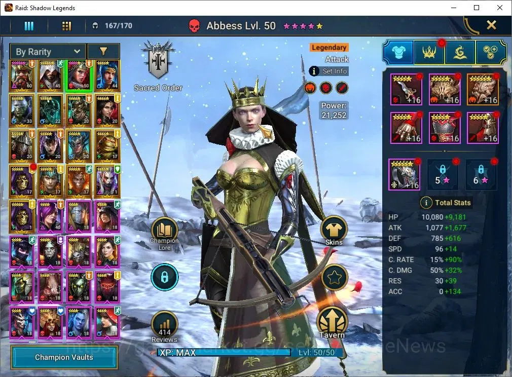 Raid: Shadow Legends Accounts Mid-Game Lv 30|814K Power|17 4