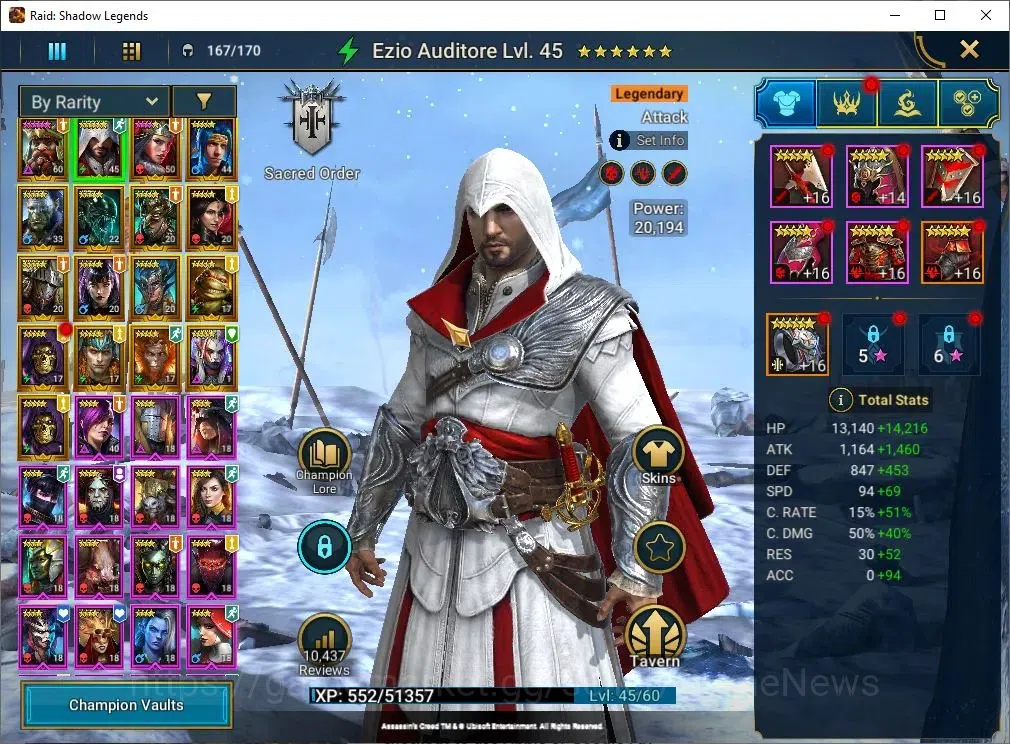 Raid: Shadow Legends Accounts Mid-Game Lv 30|814K Power|17 6