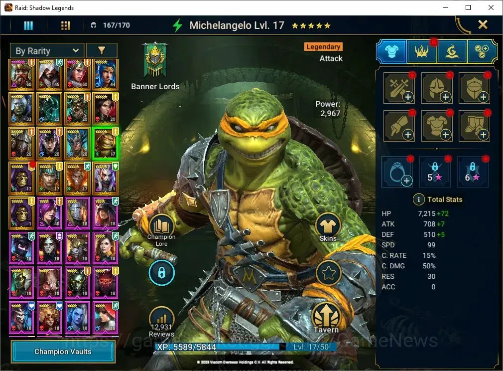 Raid: Shadow Legends Accounts Mid-Game Lv 30|814K Power|17 9