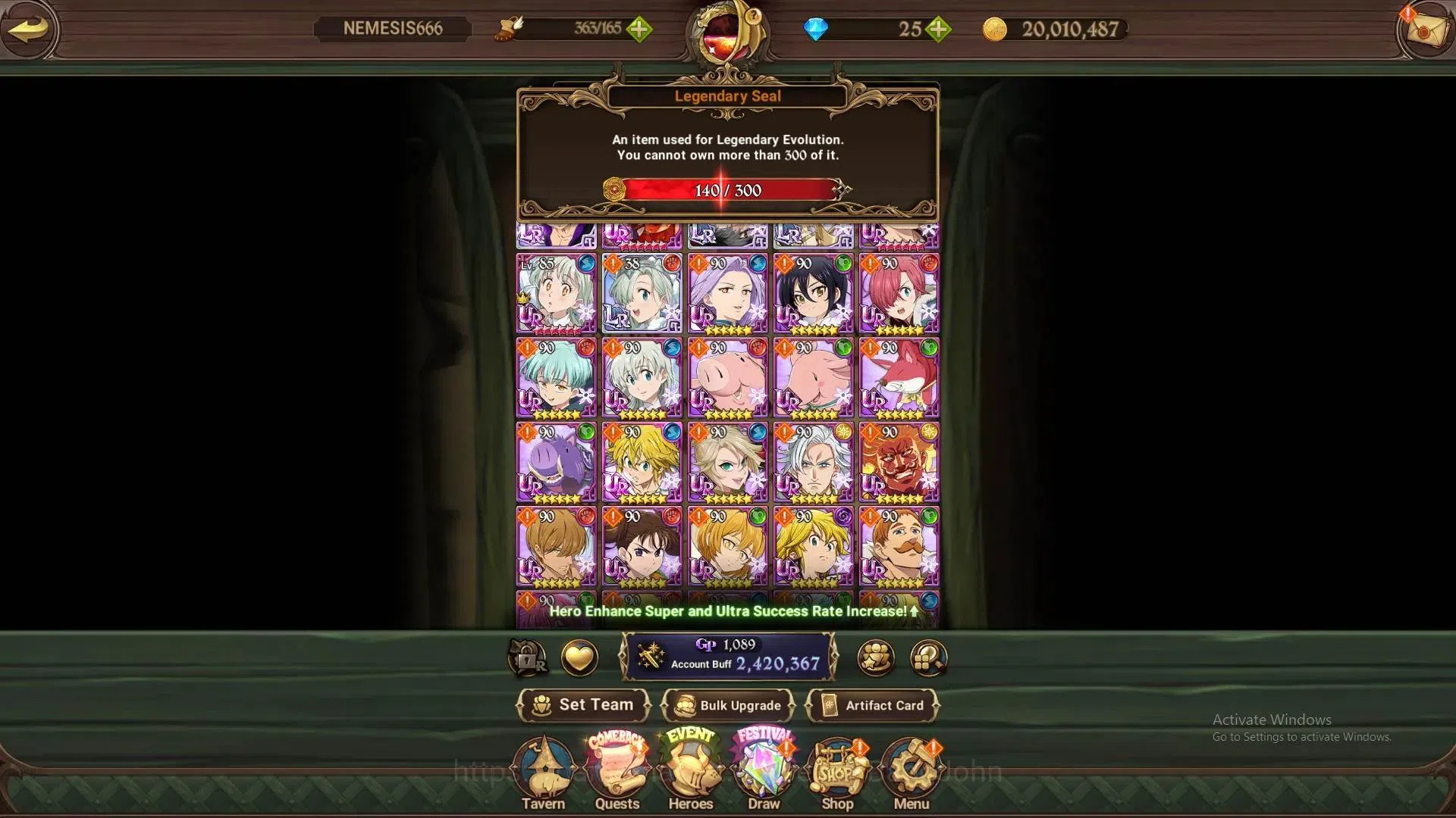 The Seven Deadly Sins: Grand Cross Accounts Global | 2.4M CC | 140 LS | LR Mesis 3/6|UR Menor image 4