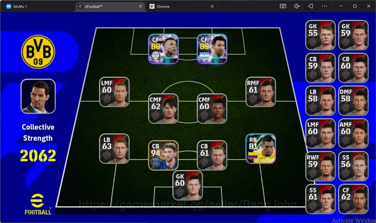 eFootball Accounts Android |PW 2062| Showtime Kylian Mbappé, Lionel M image 2