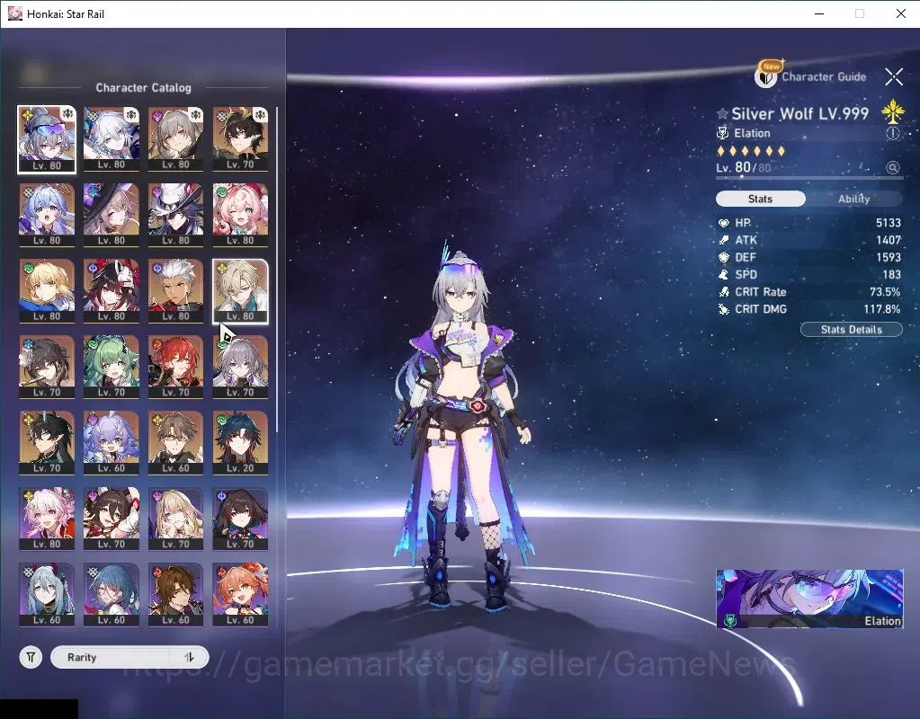 Honkai Star Rail Accounts Others Asia|TL70|Free GI|15 Limited|[SW 999,Saber]+Sign,Yao Guang,The 4