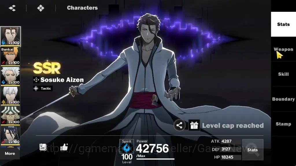 BLEACH: Soul Resonance Accounts NuverseSEA|LV 75|12 SSR [(AizenB1,Ichigo,Toshiro,G image 3