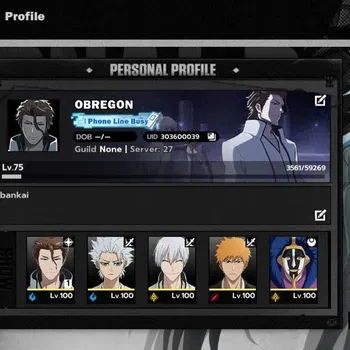 BLEACH: Soul Resonance Accounts NuverseSEA|LV 75|12 SSR [(AizenB1,Ichigo,Toshiro,G image 1