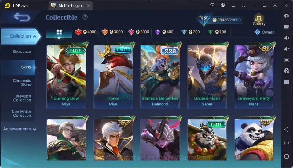 Mobile Legends: Bang Bang Accounts GLOBAL Hero 85 Skin 143 |Covenant Lesly|Dtamer[Val image 2