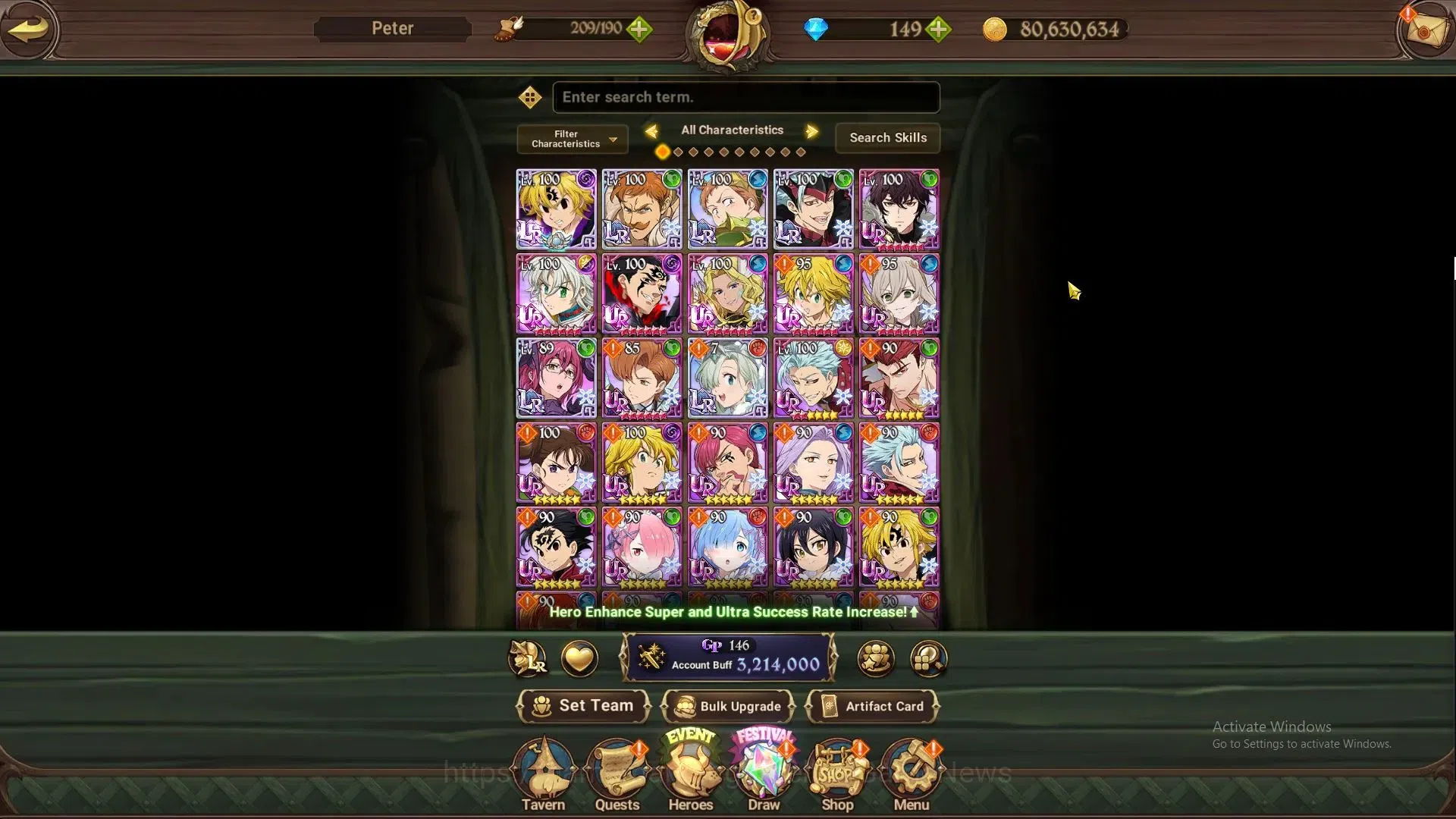 The Seven Deadly Sins: Grand Cross Accounts ASIA|3,2M CC|149 DM+105 LS|5 LR+9 UR+Colab ReZero| image 5