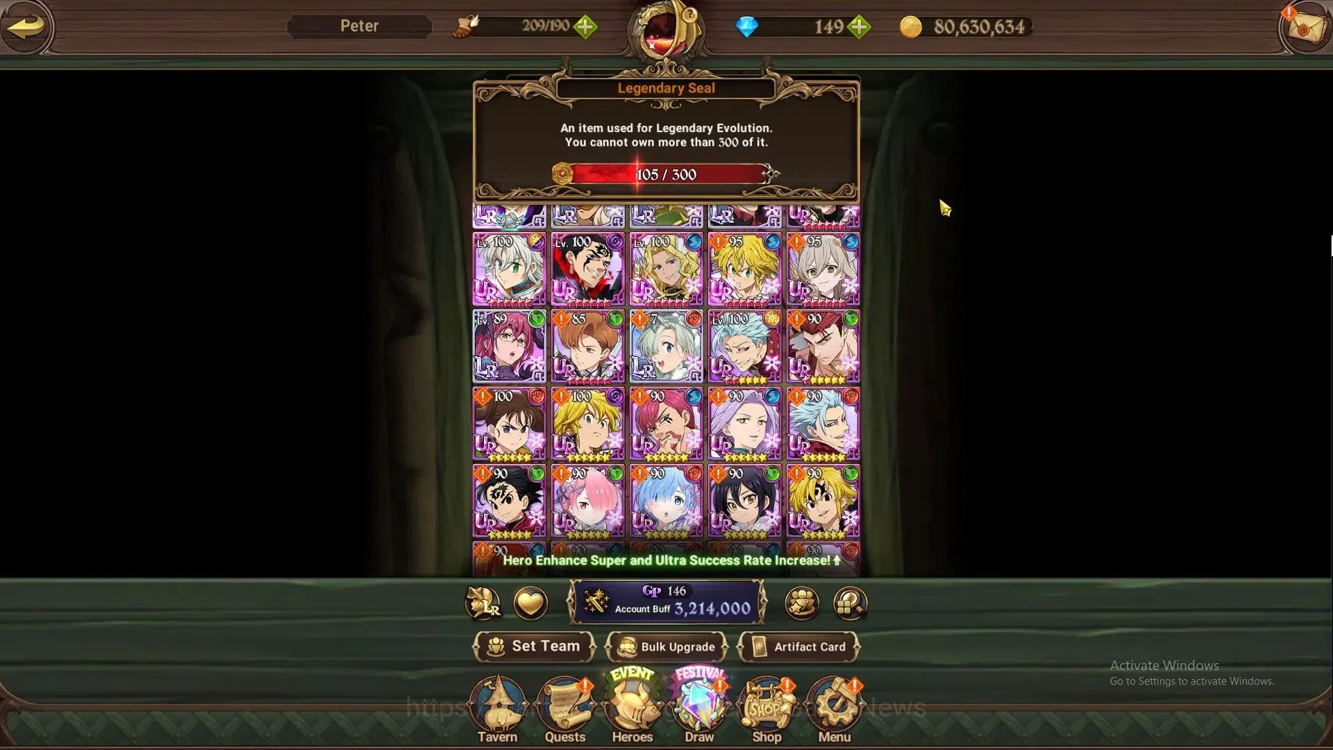 The Seven Deadly Sins: Grand Cross Accounts ASIA|3,2M CC|149 DM+105 LS|5 LR+9 UR+Colab ReZero| image 6