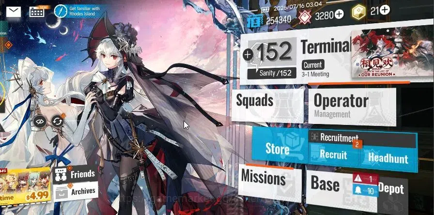 Arknights Accounts Mid-Tier Lvl 22|OP 69+4 Skin|3K Oru, 21 Ori|3 Limited|Wis'Adel,Virtuosa,STU|Exiusai,Thorns,Nightingale 1