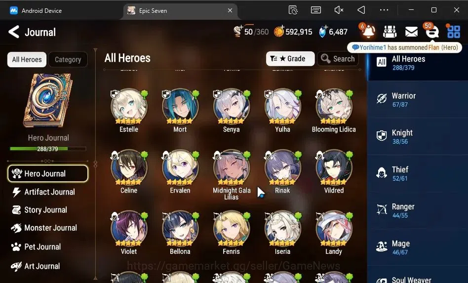 Epic Seven Accounts ASIA Verif|40 ML[SN Yulha,Shepherd ot Dark Diene,S image 14