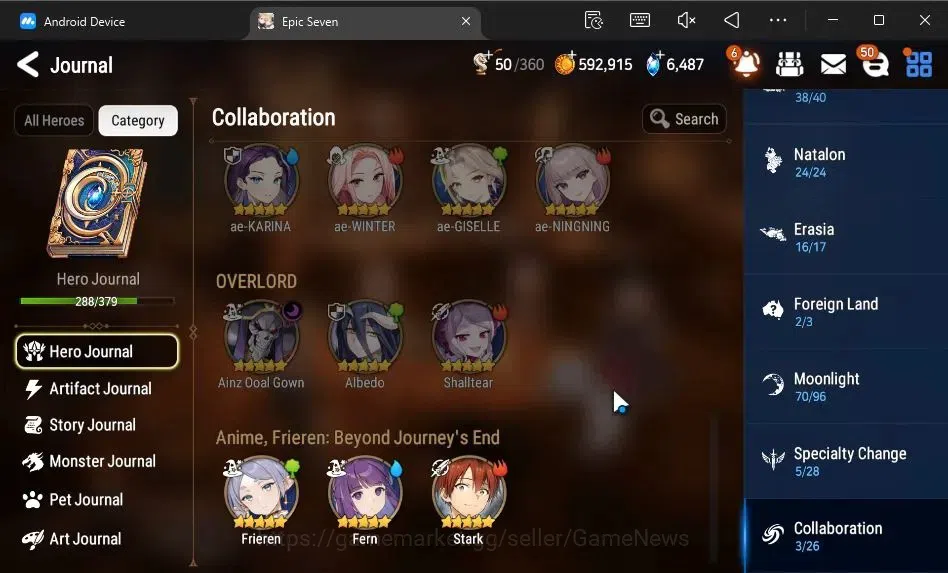 Epic Seven Accounts ASIA Verif|40 ML[SN Yulha,Shepherd ot Dark Diene,S image 5