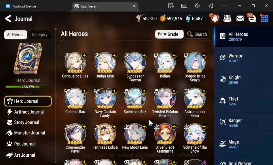 Epic Seven Accounts ASIA Verif|40 ML[SN Yulha,Shepherd ot Dark Diene,S image 6