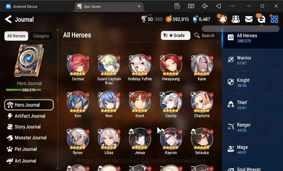 Epic Seven Accounts ASIA Verif|40 ML[SN Yulha,Shepherd ot Dark Diene,S image 9