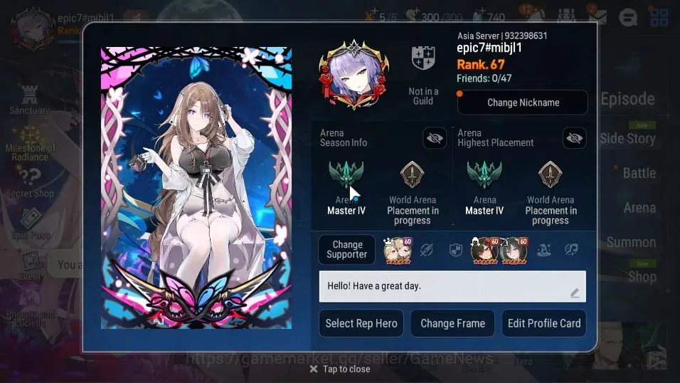 Epic Seven Accounts ASIA Verif|New Era|15 ML(Rhiana&Luciel,School Nurs image 2