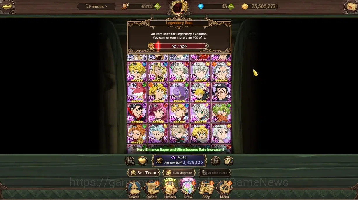 The Seven Deadly Sins: Grand Cross Accounts Endgame GLOBAL|2,4M CC|3 LR + 10 UR +Collab Gachiakuta|Brunhild,L 1