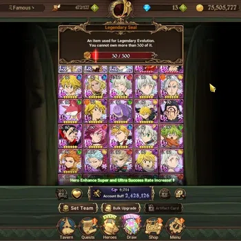 The Seven Deadly Sins: Grand Cross Accounts Endgame GLOBAL|2,4M CC|3 LR + 10 UR +Collab Gachiakuta|Brunhild,L