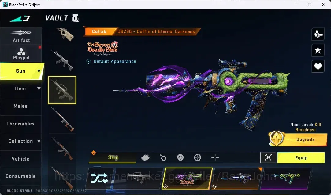 Blood Strike Accounts ASIA | 1 7DS: QBZ95|1 ULTRA MELEE: Talon Knife - S image 9