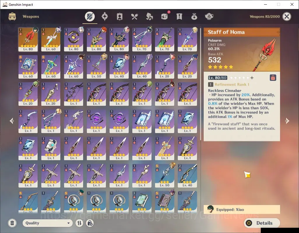 Genshin Impact Accounts ASIA|AR 50|Rate On|4 Limited + 2 (*5 Weapon)|Mavui image 4