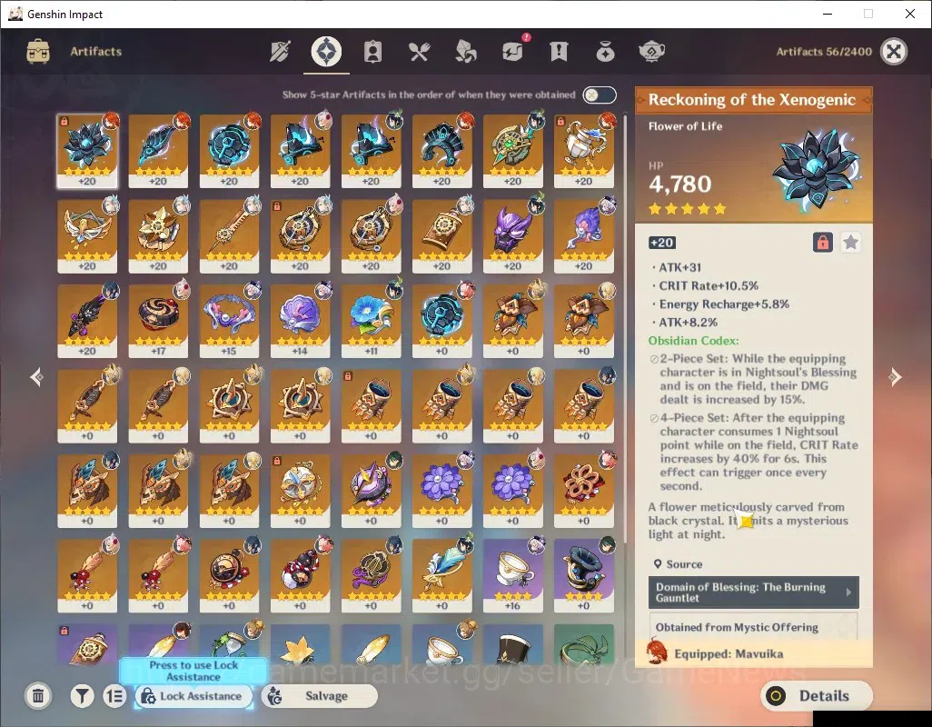 Genshin Impact Accounts ASIA|AR 50|Rate On|4 Limited + 2 (*5 Weapon)|Mavui image 5