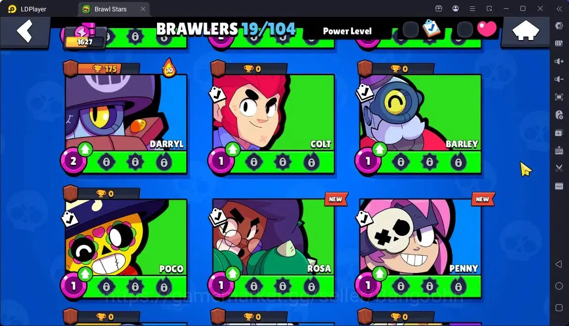 Brawl Stars Accounts Global | 19 Brawler|2 Max Hypercharge(8-BIT,EMZ)|5100 Bling+10 Gems|Skin 1 Mythic,1 Epic,1 Rare 6