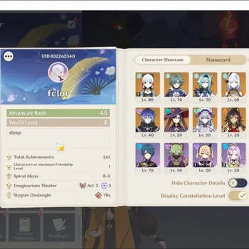 Genshin Impact Accounts Reroll ASIA|AR45 Hold|5 Limit+3 *5Char|(Flins,Ayaka C1,Eula,Lohen,Shenhe)|MC Female|Low
