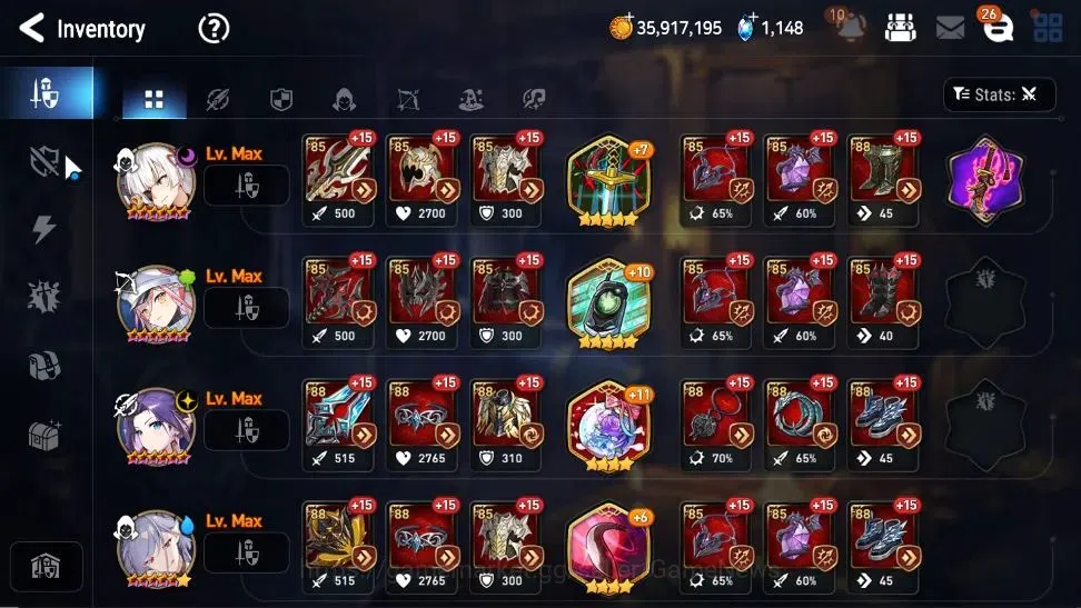 Epic Seven Accounts High-End GLOBAL UnVerif|NewEra|6 ML(NM Luna,EIlynav,DK 20