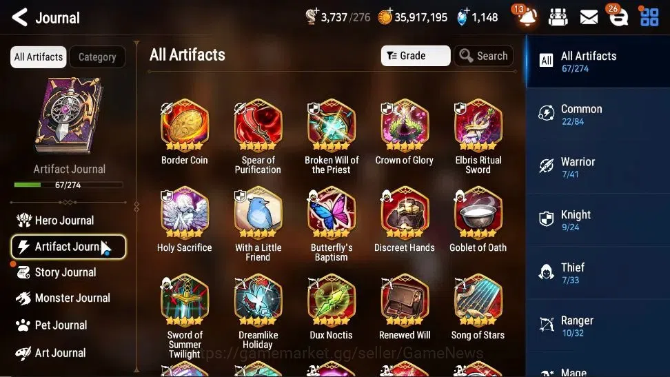 Epic Seven Accounts High-End GLOBAL UnVerif|NewEra|6 ML(NM Luna,EIlynav,DK 8
