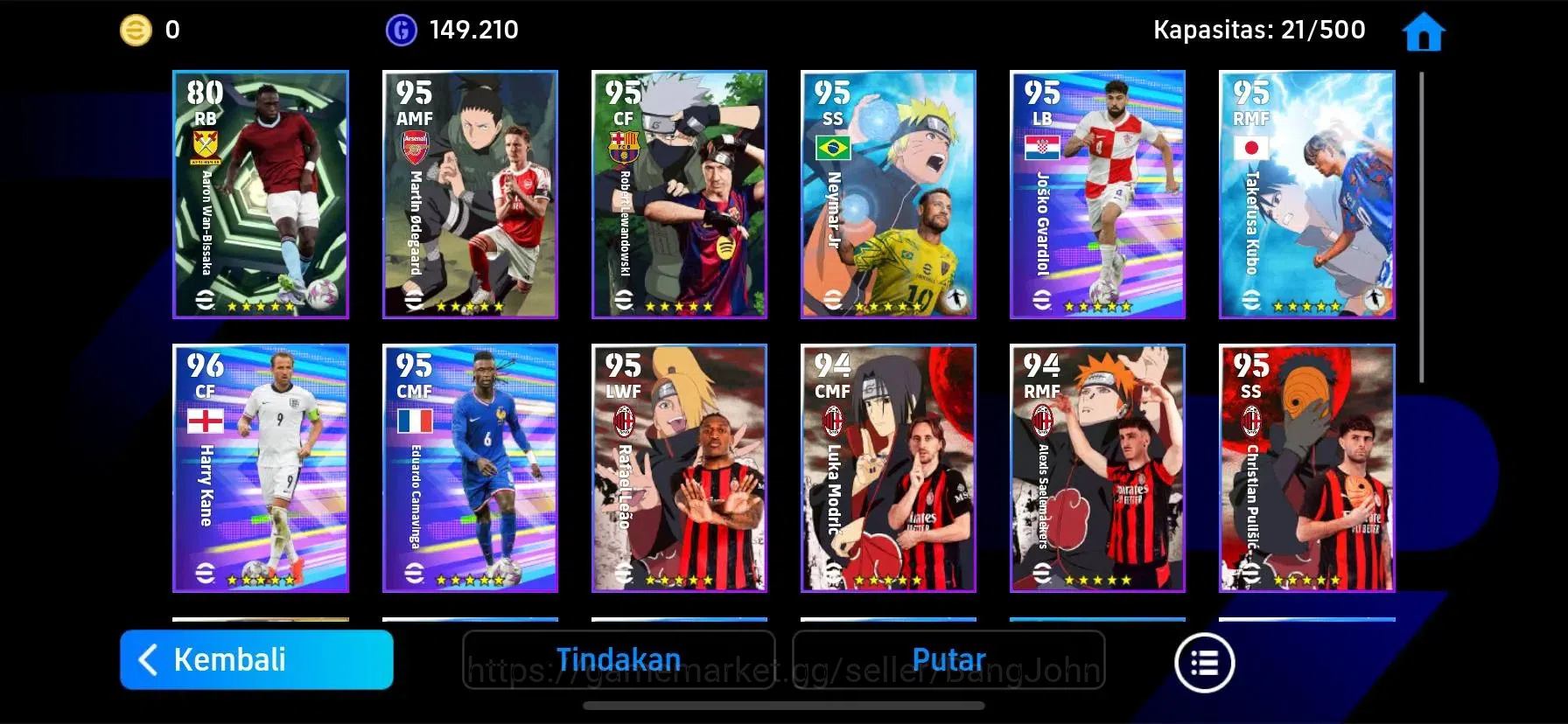 eFootball Accounts Android|PW 3070|Epic Marcelo(Naruto), Pep Guardiol image 3
