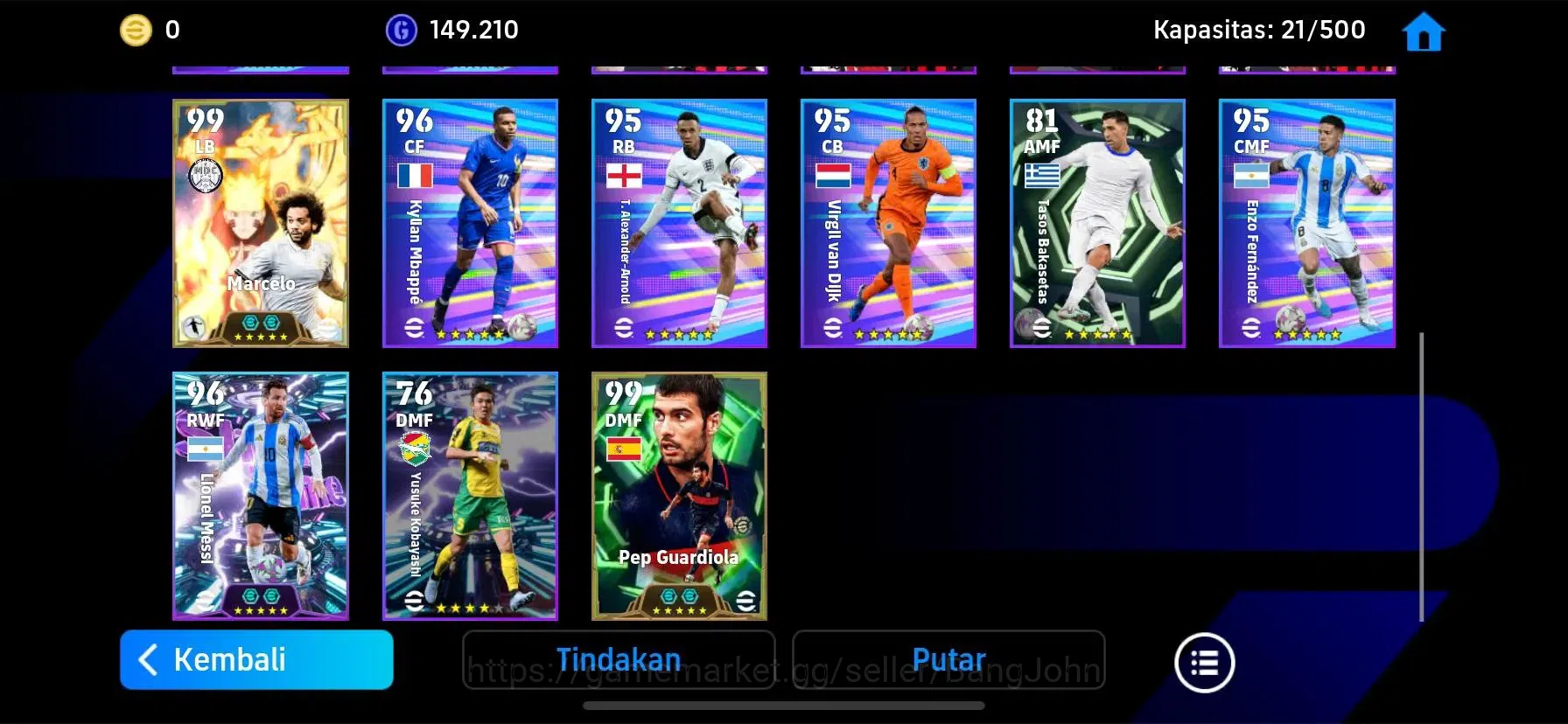 eFootball Accounts Android|PW 3070|Epic Marcelo(Naruto), Pep Guardiol image 4