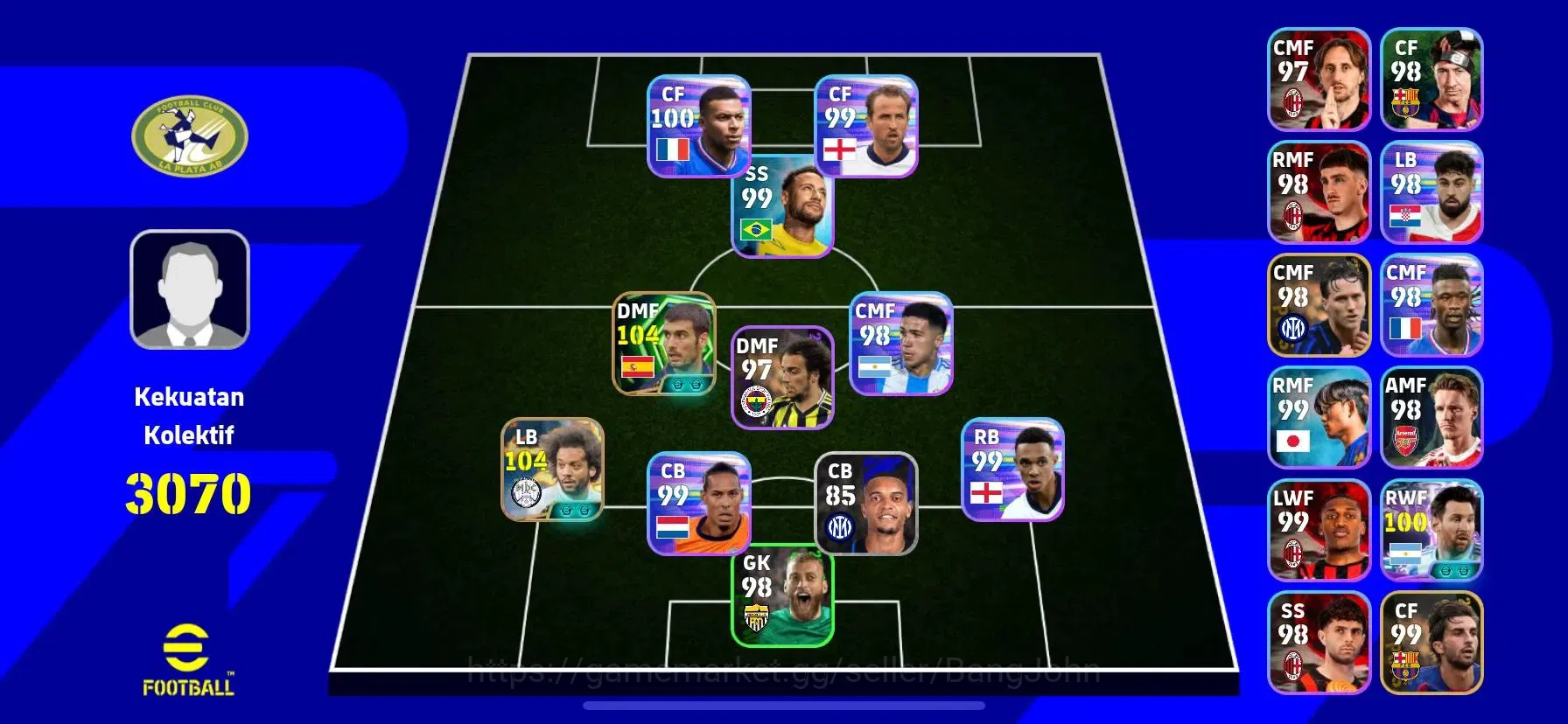 eFootball Accounts Android|PW 3070|Epic Marcelo(Naruto), Pep Guardiol image 6