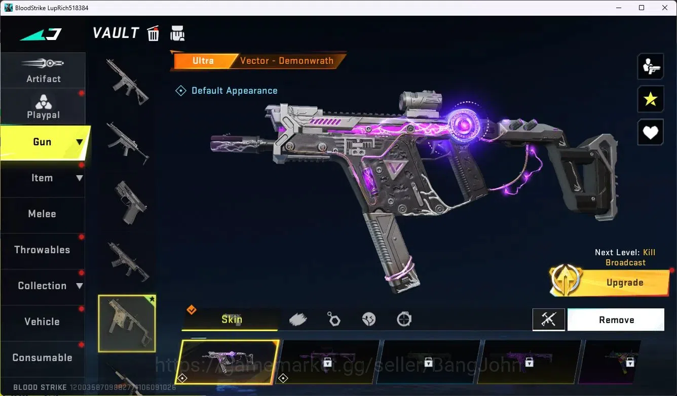 Blood Strike Accounts ASIA|Ultra Vector-Demonwrath|1 Legendary Gun|Colla image 3
