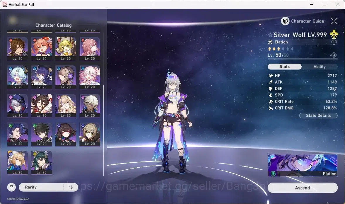 Honkai Star Rail Accounts ASIA | TL 33 | 8 LIMIT | SILVER WOLF | YAO GUANG | image 2