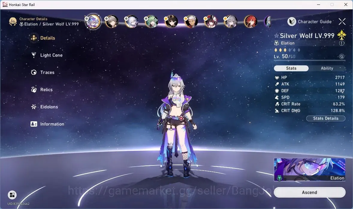 Honkai Star Rail Accounts ASIA | TL 33 | 8 LIMIT | SILVER WOLF | YAO GUANG | image 4