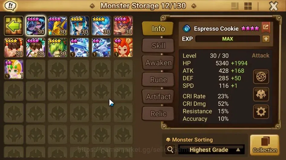 Summoners War: Sky Arena Accounts GLOBAL Lv 61|1 LD[Lars]|61 Total NB5[Eladriel,Liam image 10
