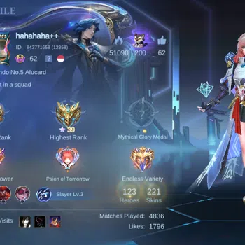 Mobile Legends: Bang Bang Accounts Others Global|Skin 221|Renowned|Legend Guinevere,PRIME Beatrix,Collector